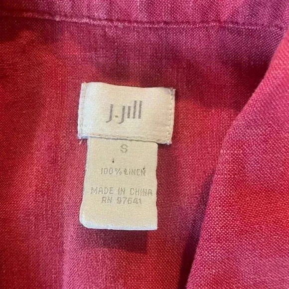 J. Jill Women’s Linen Desert Coral 4 Button Casual Blazer SZ S - Picture 2 of 6